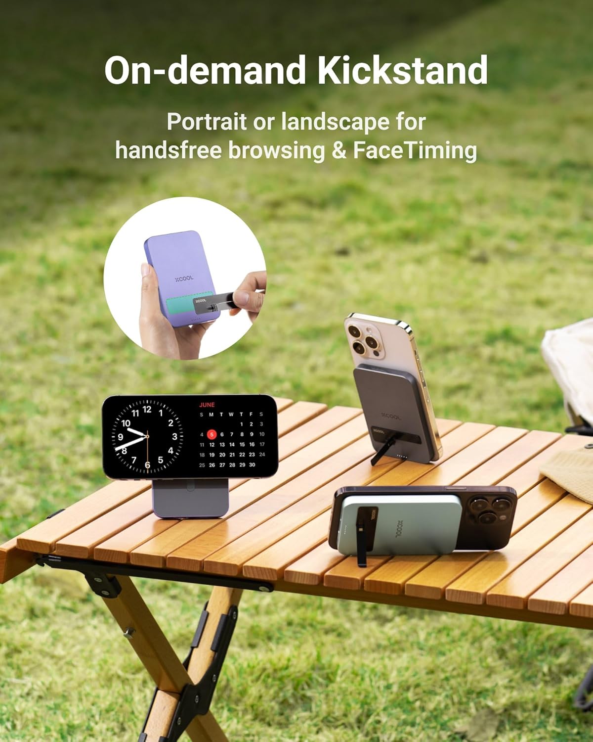 X-Cool Magnetic Phone Charger, 10000 mAh Ultra-Slim Magnetic Power Bank, Magnetic Portable Charger with USB-C Cable