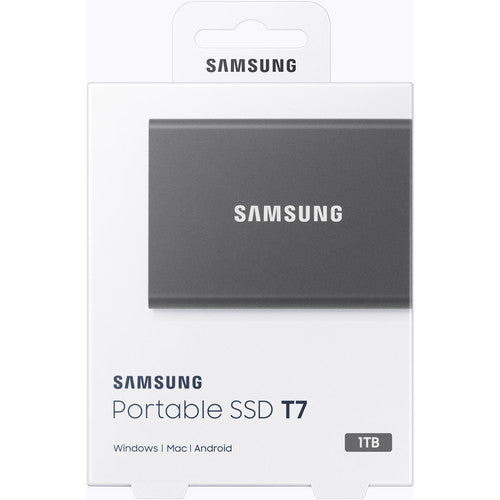 Samsung Portable SSD T7 Portable SSD  1TB - Up to 1050 MB/s - USB 3.2 Gen 2 External Solid State Drive,