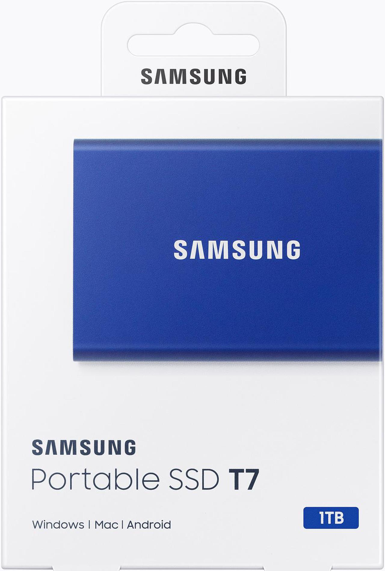 Samsung Portable SSD T7 Portable SSD  1TB - Up to 1050 MB/s - USB 3.2 Gen 2 External Solid State Drive,