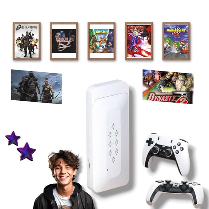 Retro Game Stick, Wireless Retro Game Console, Game Stick With Built-in 20000+ Classic Edition [M22]