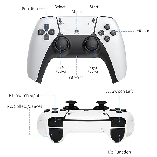 Retro Game Stick, Wireless Retro Game Console, Game Stick With Built-in 20000+ Classic Edition [M22]