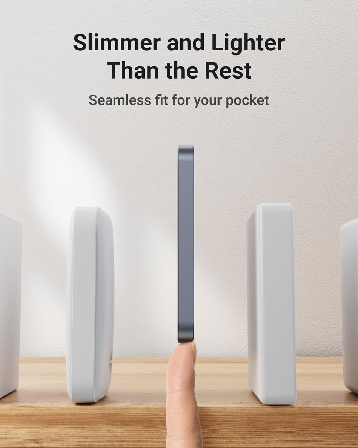 X-Cool Magnetic Phone Charger, 10000 mAh Ultra-Slim Magnetic Power Bank, Magnetic Portable Charger with USB-C Cable