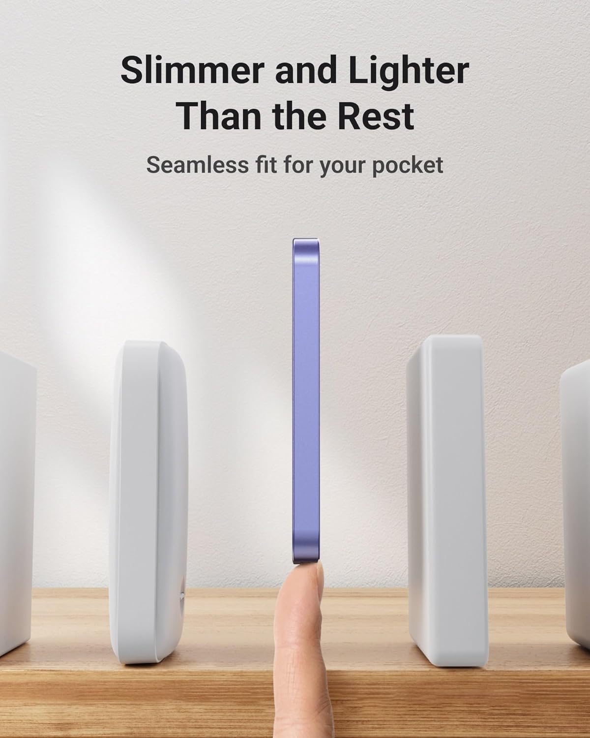 X-Cool Magnetic Phone Charger, 10000 mAh Ultra-Slim Magnetic Power Bank, Magnetic Portable Charger with USB-C Cable