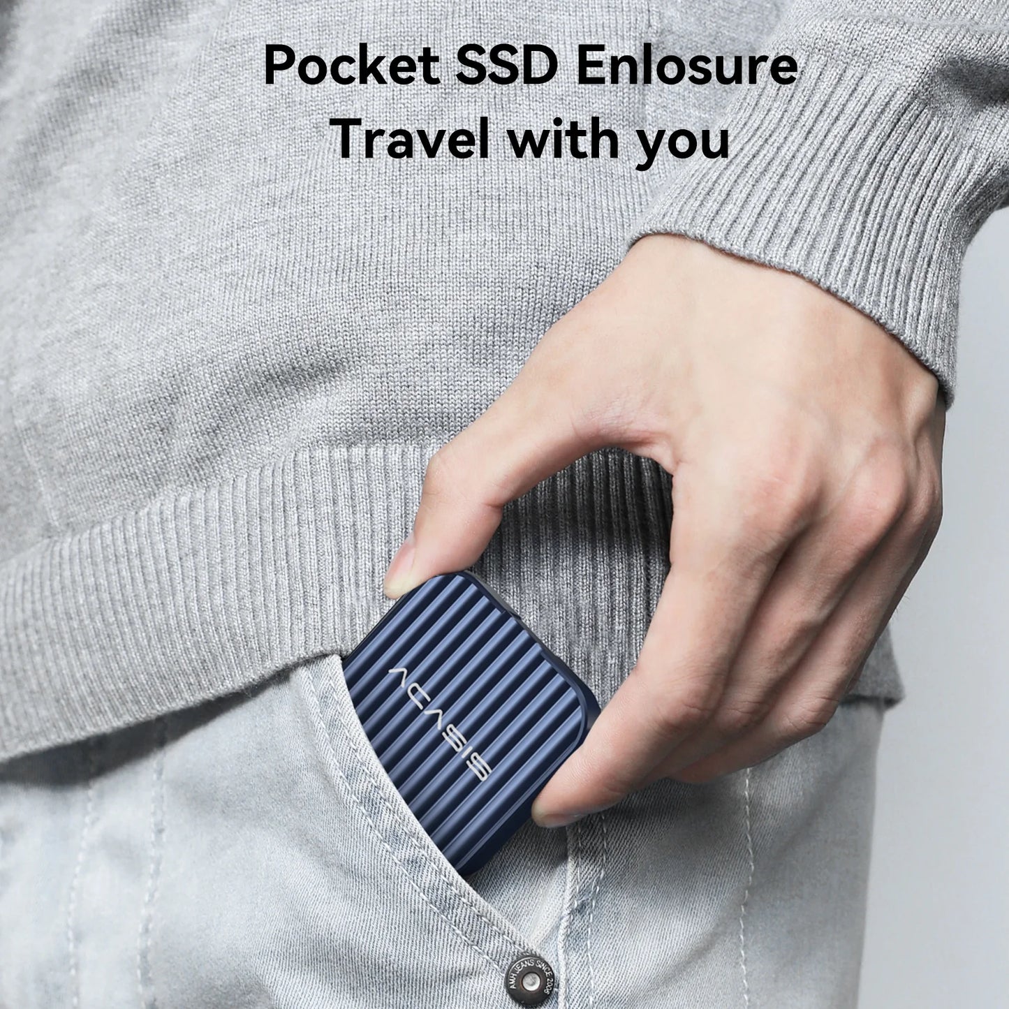 Acaxis USB Type C Magnetic SSD Enclosure SSD Compatible for All iPhone Models