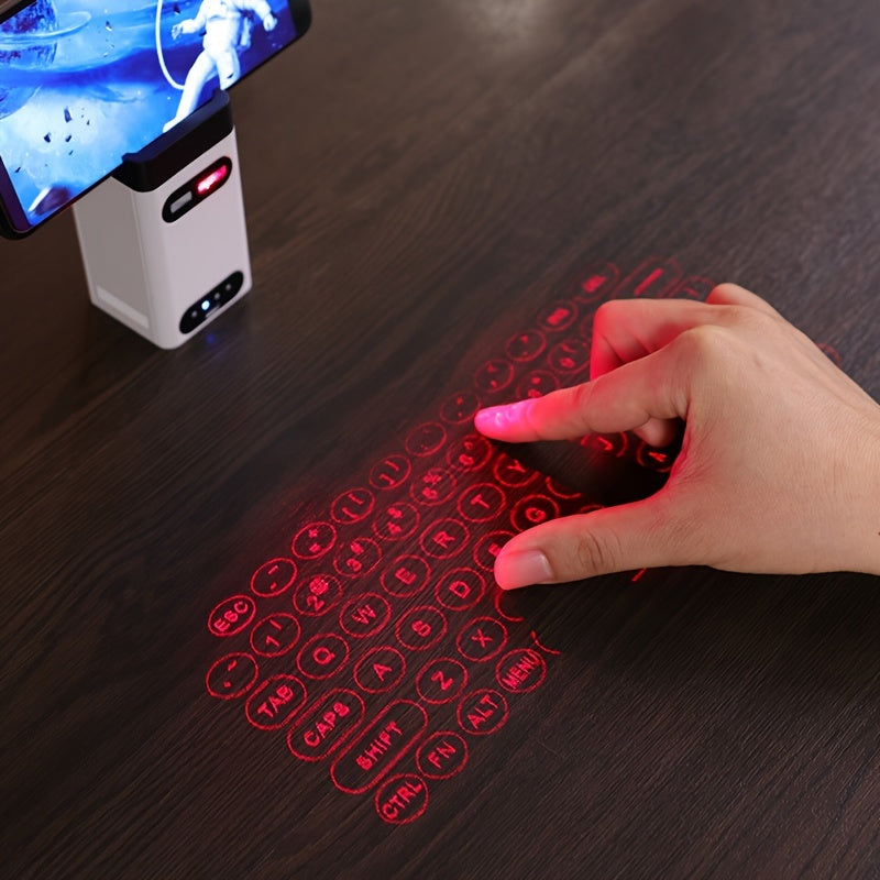 Mini Portable Wireless Projection Bluetooth Laser Keyboard with 1000MAH Power Bank