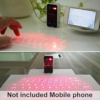Mini Portable Wireless Projection Bluetooth Laser Keyboard with 1000MAH Power Bank