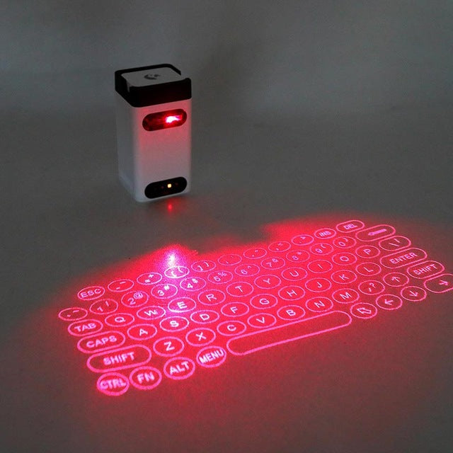 Mini Portable Wireless Projection Bluetooth Laser Keyboard with 1000MAH Power Bank